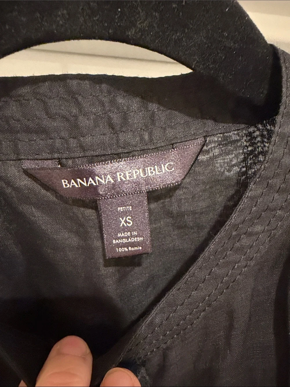 Banana Republic Black Puff Sleeve Top Size XS